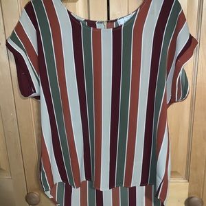 Never worn colorful striped tee shirt
